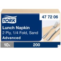 Salvrätikud TORK, pehmed, kahvatukollane, 2kih., 33x32,6cm, 200 tk, 477206