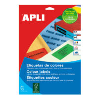 Etiketid Apli ILC iseliimuvad 210 x 297mm 20l/pk roheline