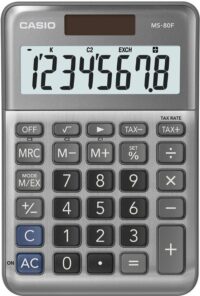 Lauakalkulaator CASIO MS-80F,  metal faceplate