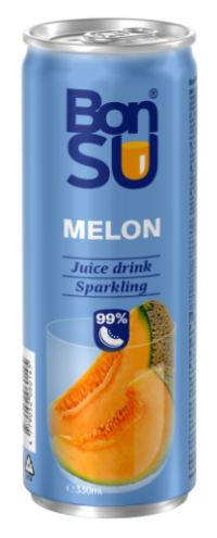 Gaseeritud melonimahl BONSU 99%, 0,33L