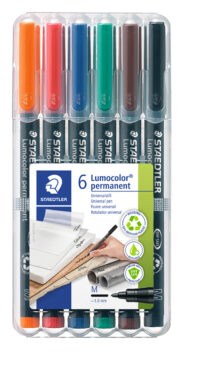 Marker permanentne Staedtler Lumocolor OHP 317M, 1,0mm, 6 tk