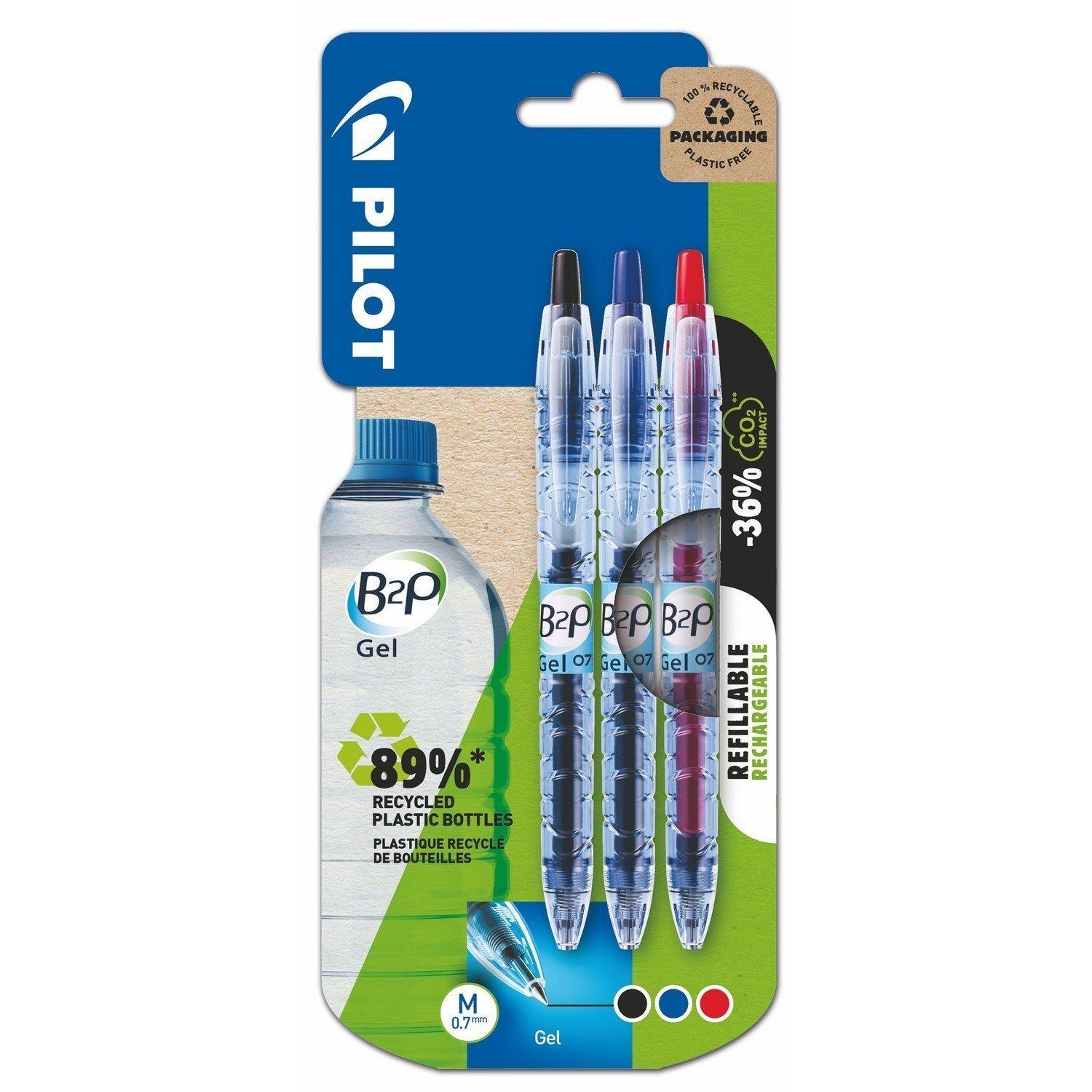 Geelpliiatsikomplekt PILOT GEL, 0,7 mm, 3 värvi