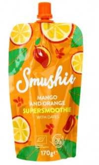 Smuuti SMUSHIE Mango-apelsinismuuti datlitega, 170g