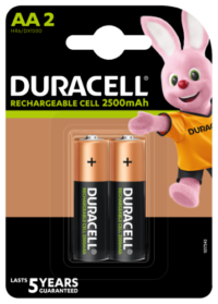 Akud DURACELL AA/HR6, 2500 mAh, 2 tk.