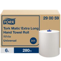Rullpaberrätikud Tork Universal Matic Extra Long H1, 280mx21cm, 1-kih, valge 290059