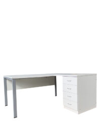 Nurgakirjutuslaud NS-506 valge sp. 160x140x75 cm, parempoolne