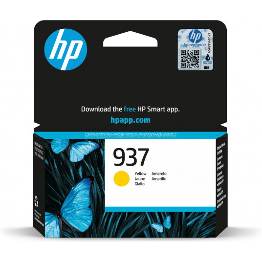 Tint HP Ink No.937 (4S6W4NE) YL kollane 800lk OEM (originaal)